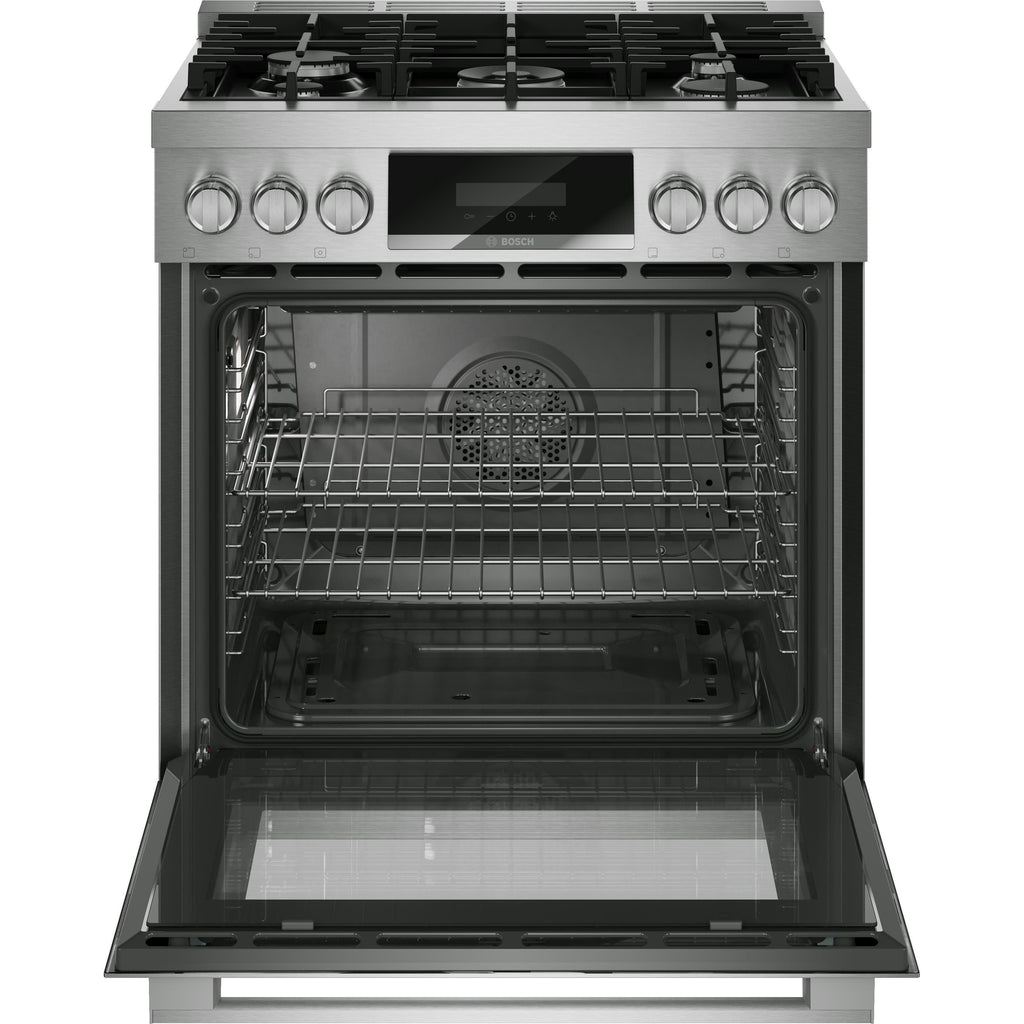  Bosch 800 Series 30-inch Freestanding Gas Range with 5 Burners HGS8057UC IMAGE 2