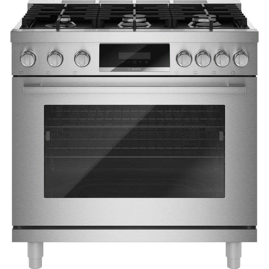  Bosch 800 Series 36-inch Freestanding Gas Range with 6 Burners HGS8657UC IMAGE 1