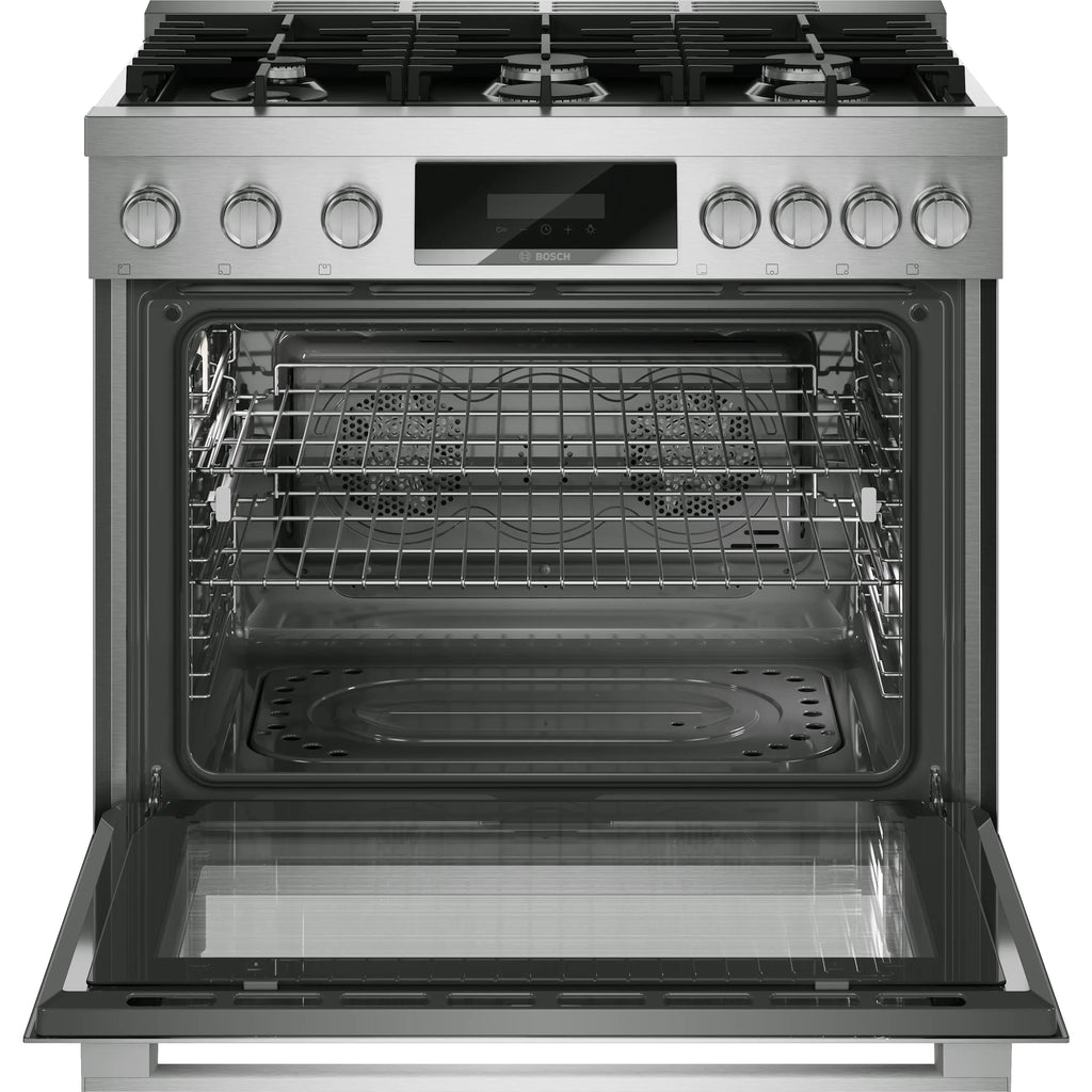  Bosch 800 Series 36-inch Freestanding Gas Range with 6 Burners HGS8657UC IMAGE 2