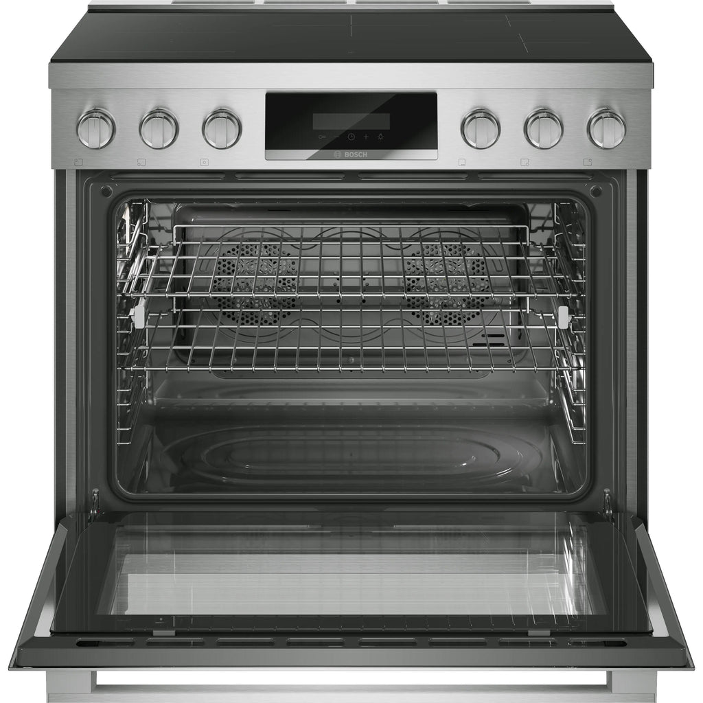  Bosch 800 Series 36-inch Freestanding Induction Range with 5 Elements HIS8657C IMAGE 2