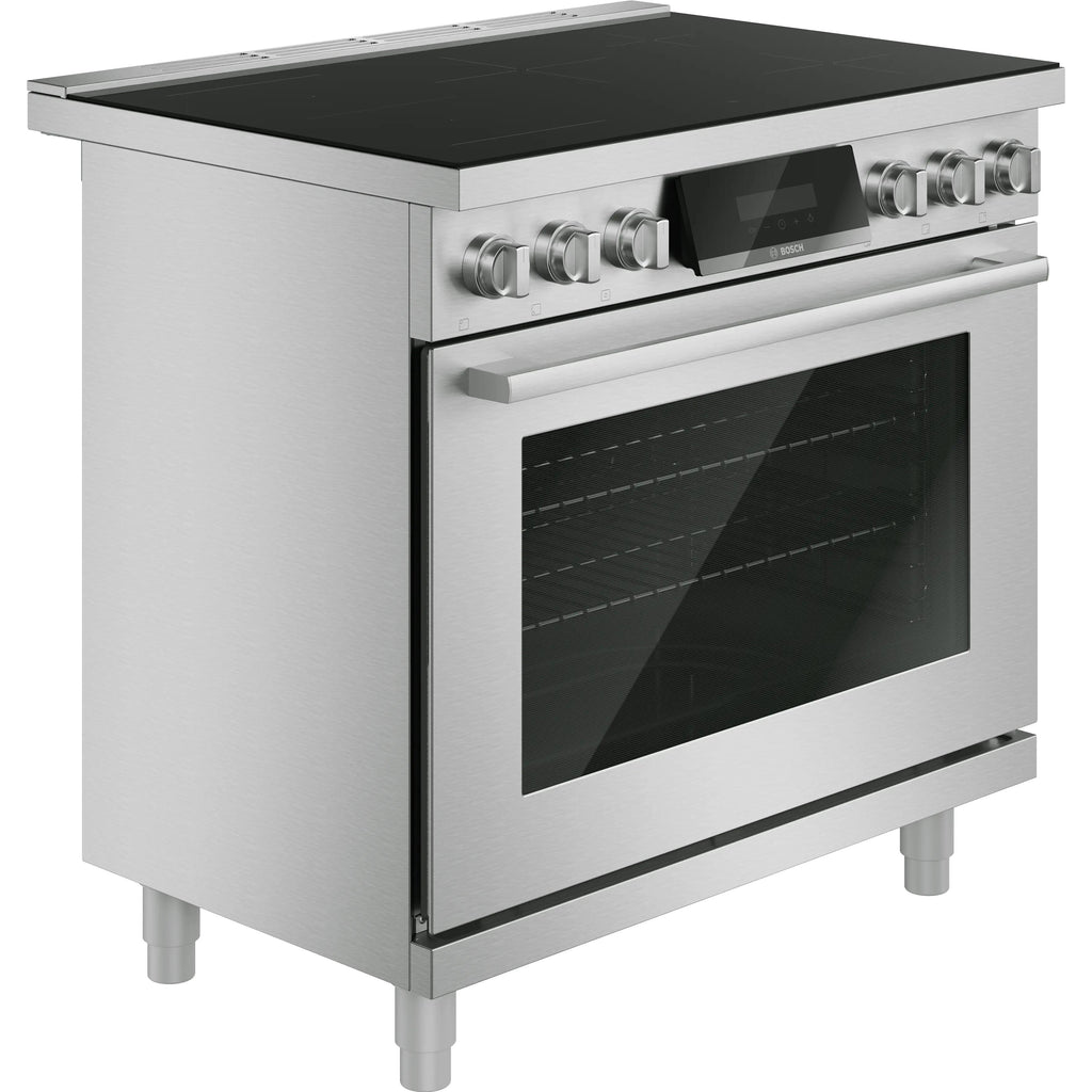  Bosch 800 Series 36-inch Freestanding Induction Range with 5 Elements HIS8657C IMAGE 3