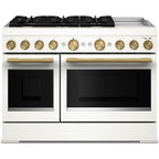  KitchenAid 48-inch. 6.3 cu. ft. Freestanding Commercial-Style Dual-Fuel Range with Griddle KFDD948SPL IMAGE 1