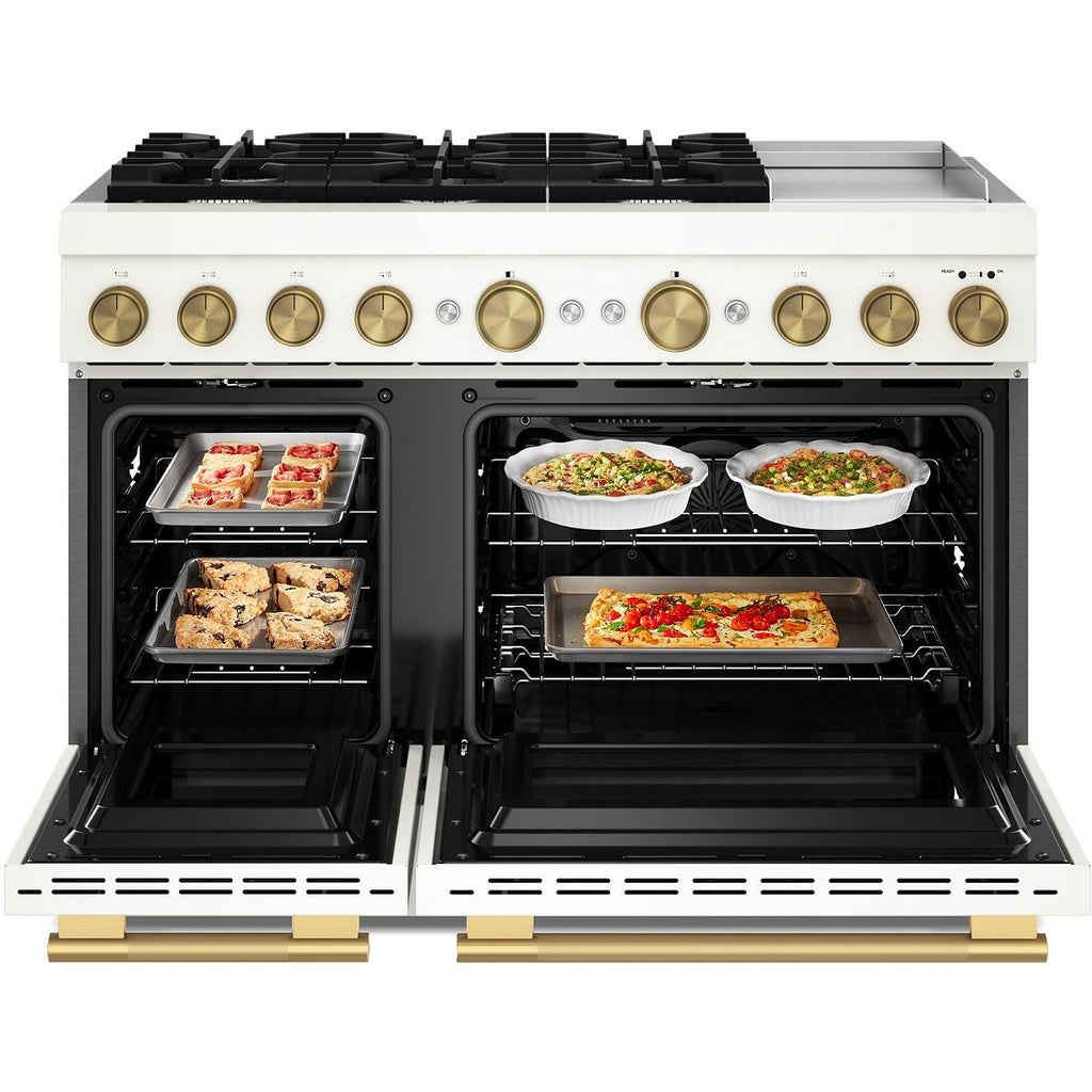  KitchenAid 48-inch. 6.3 cu. ft. Freestanding Commercial-Style Dual-Fuel Range with Griddle KFDD948SPL IMAGE 2