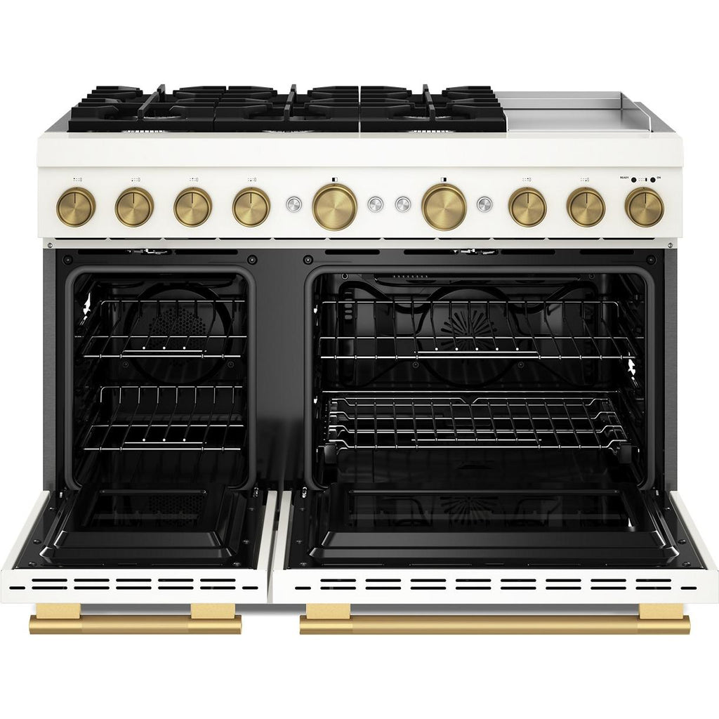 KitchenAid 48-inch. 6.3 cu. ft. Freestanding Commercial-Style Dual-Fuel Range with Griddle KFDD948SPL IMAGE 3