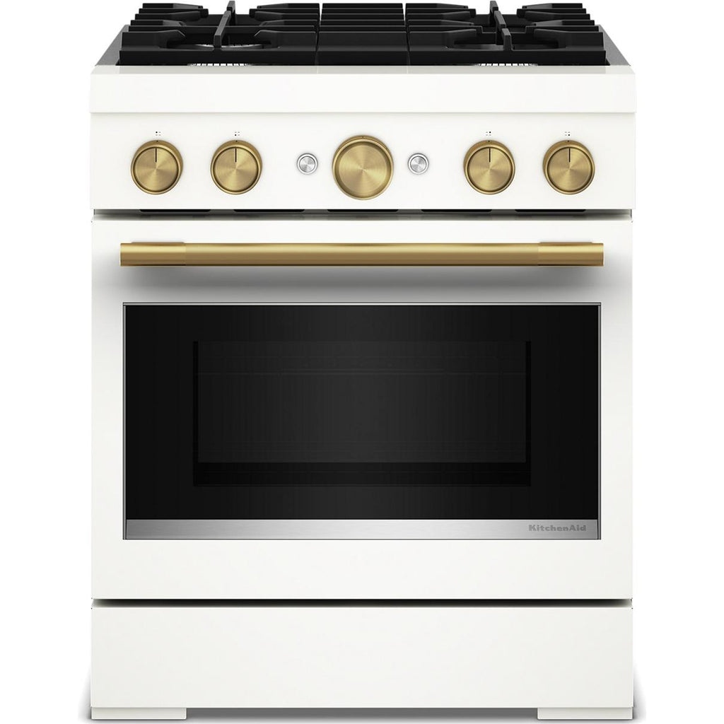  KitchenAid 30-inch, 4.1 cu. ft. Freestanding Commercial-Style Dual-Fuel Range KFDS930SPL IMAGE 1
