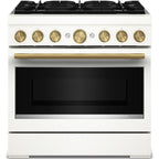  KitchenAid 36-inch, 5.1 cu. ft. Freestanding Commercial-Style Dual-Fuel Range with Even-Heat™ True Convection KFDS936SPL IMAGE 1