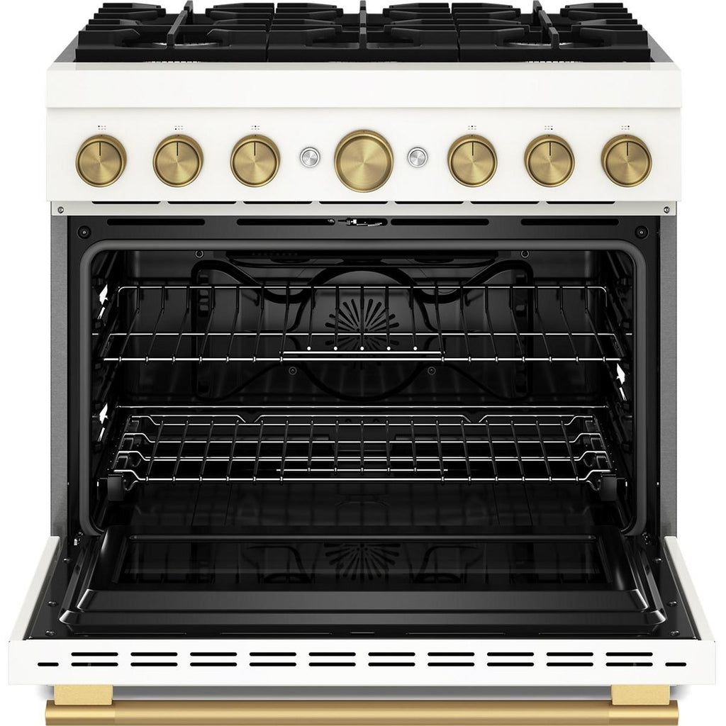  KitchenAid 36-inch, 5.1 cu. ft. Freestanding Commercial-Style Dual-Fuel Range with Even-Heat™ True Convection KFDS936SPL IMAGE 3