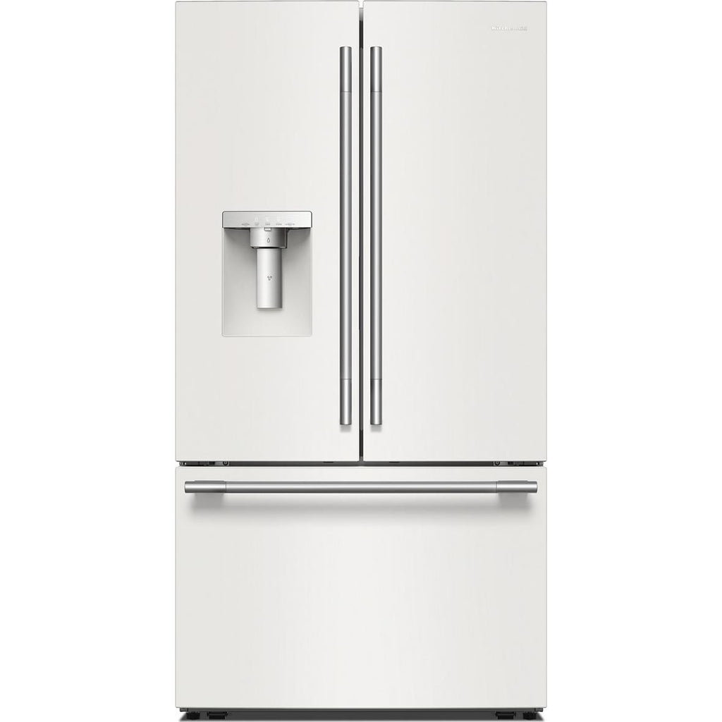  KitchenAid 36-inch, 30 cu. ft. French 3-Door Refrigerator with Water and Ice Dispensing System KRFF436SPL IMAGE 1