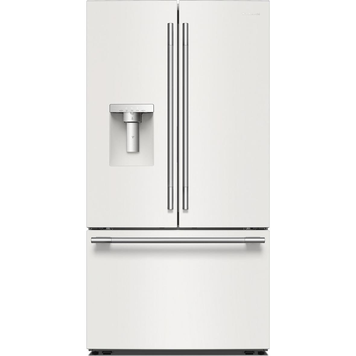  KitchenAid 36-inch, 30 cu. ft. French 3-Door Refrigerator with Water and Ice Dispensing System KRFF436SPL IMAGE 1