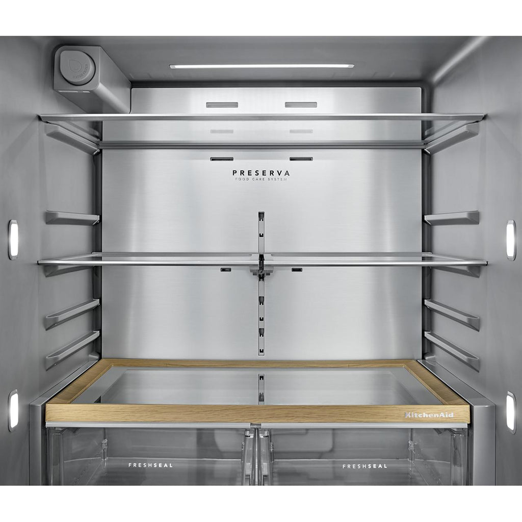 KitchenAid 36-inch, 30 cu. ft. French 3-Door Refrigerator with Water and Ice Dispensing System KRFF436SPL IMAGE 7