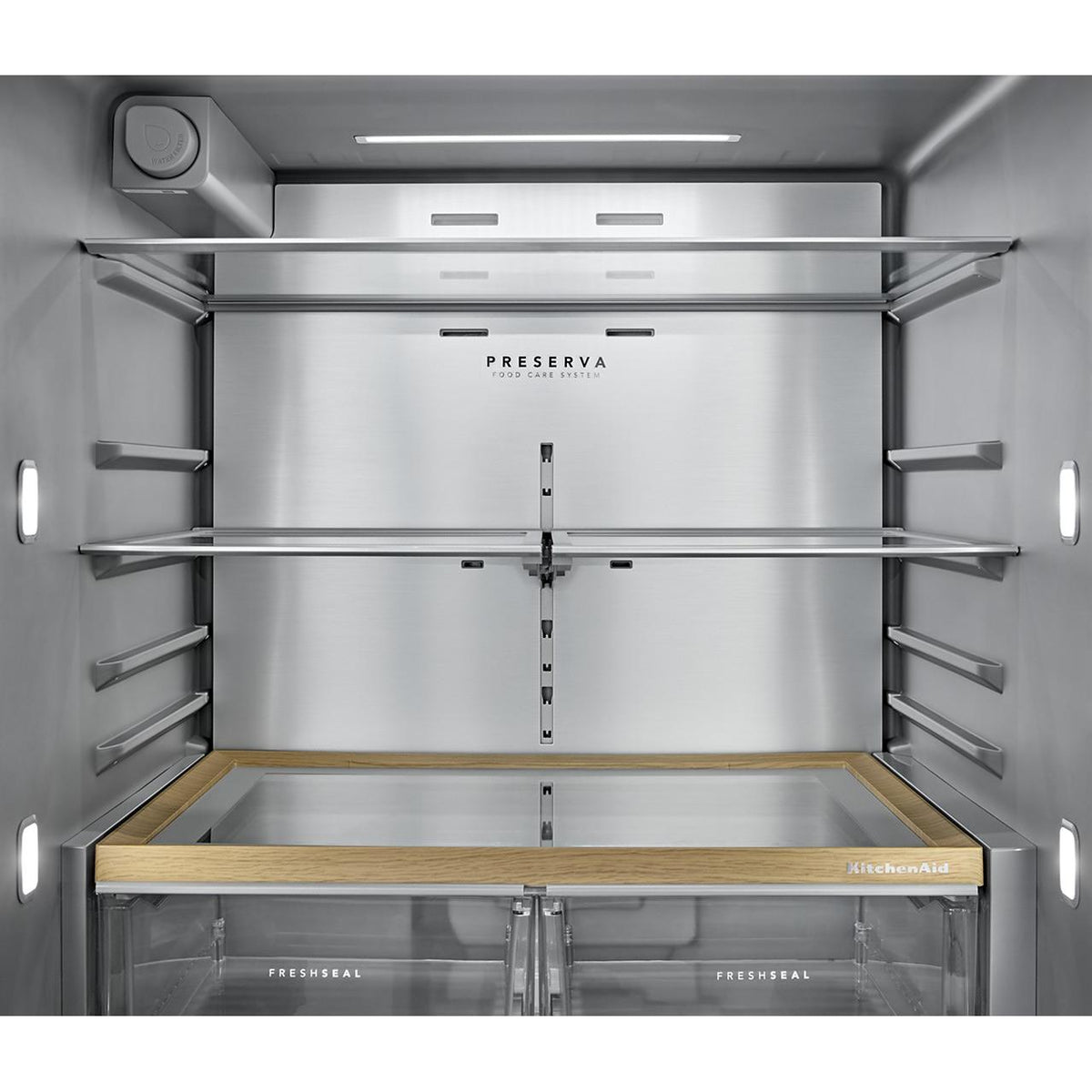 KitchenAid 36-inch, 30 cu. ft. French 3-Door Refrigerator with Water and Ice Dispensing System KRFF436SPL IMAGE 7