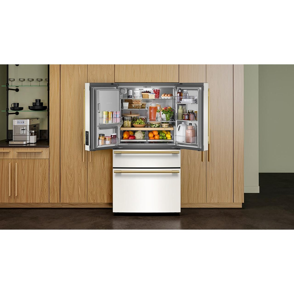  KitchenAid 36-inch, 29.51 cu. ft. Freestanding French 4-Door Refrigerator with Water and Ice Dispensing System KRMF436SPL IMAGE 10