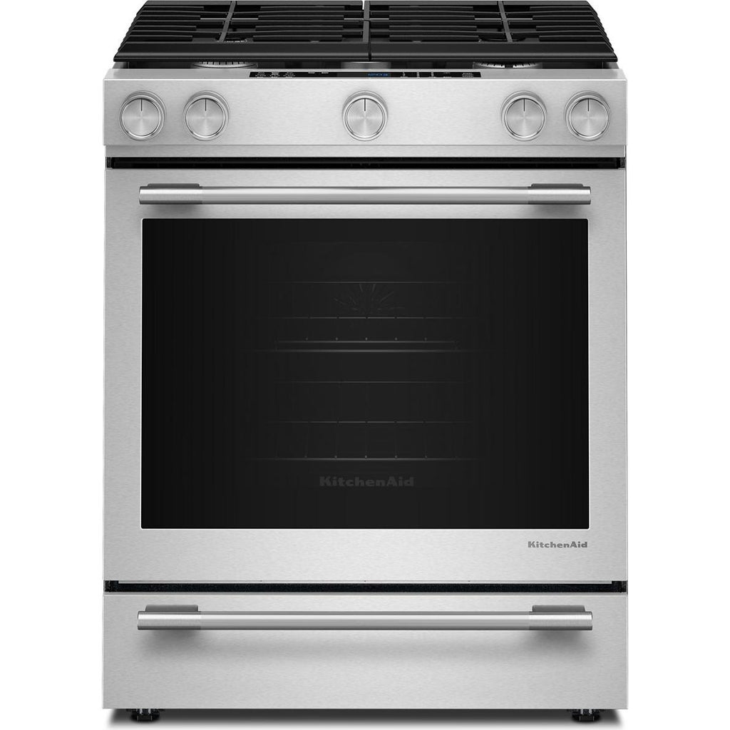  KitchenAid 30-inch Slide-in Dual-Fuel Range KSDS730TPS IMAGE 1