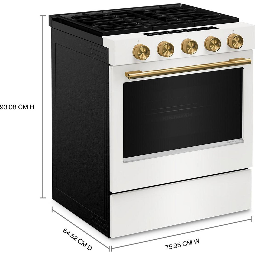  KitchenAid 30-inch Smart Slide-in Gas Range with Convection Cooking Modes and 2-in-1 Burner KSGS530SPL IMAGE 10