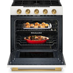  KitchenAid 30-inch Smart Slide-in Gas Range with Convection Cooking Modes and 2-in-1 Burner KSGS530SPL IMAGE 2