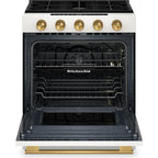  KitchenAid 30-inch Smart Slide-in Gas Range with Convection Cooking Modes and 2-in-1 Burner KSGS530SPL IMAGE 3