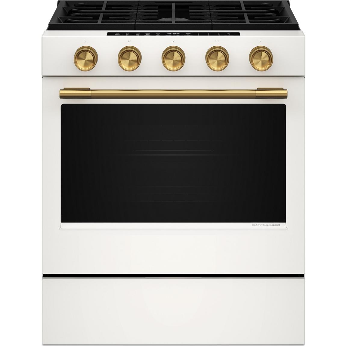  KitchenAid 30-inch Smart Slide-in Gas Range with Convection Cooking Modes and 2-in-1 Burner KSGS530SPL IMAGE 4