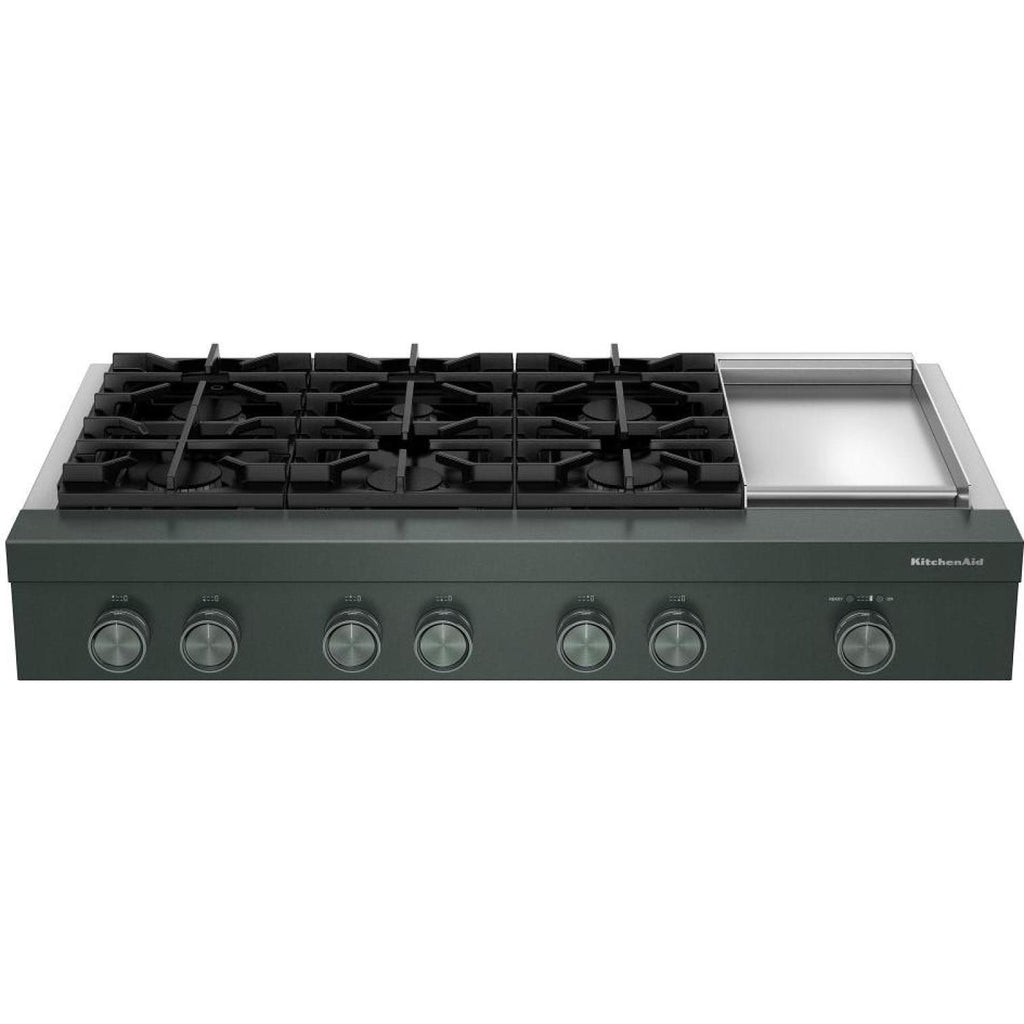  KitchenAid 48-inch Gas Rangetop with Electric Griddle KCGK948TJP IMAGE 1