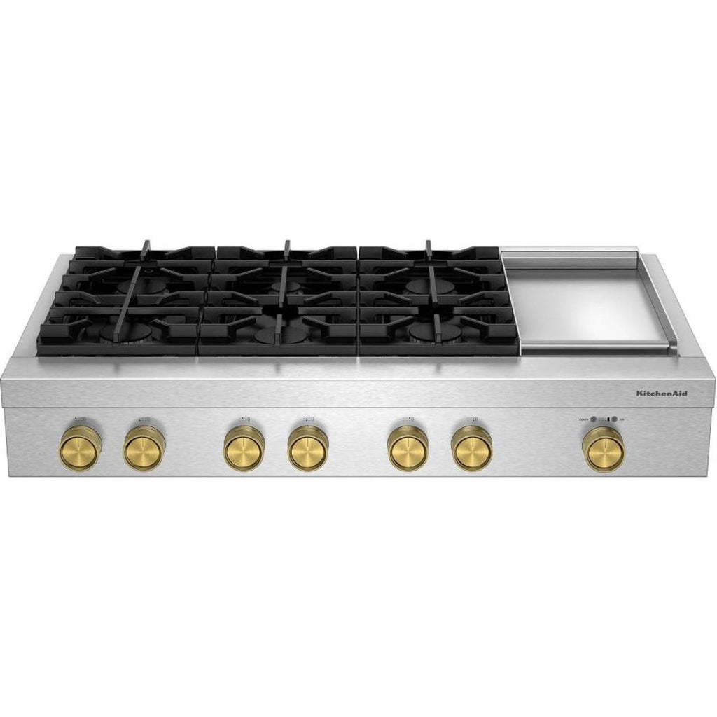 KitchenAid 48-inch Gas Rangetop with Electric Griddle KCGK948TSS IMAGE 9