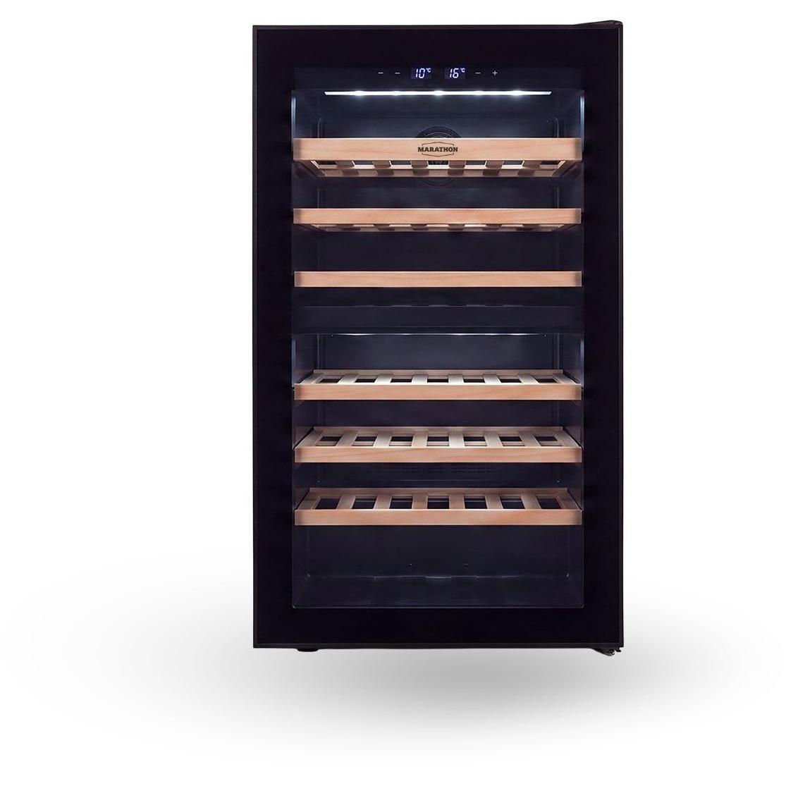  Marathon 54-Bottle Wine Cooler with Dual-Zone MFSWC130-DBL IMAGE 1