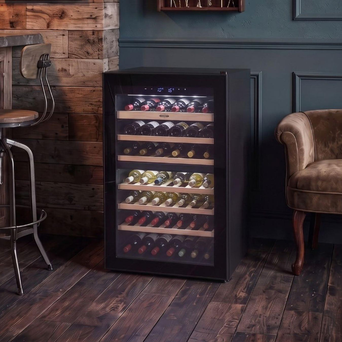  Marathon 54-Bottle Wine Cooler with Dual-Zone MFSWC130-DBL IMAGE 2